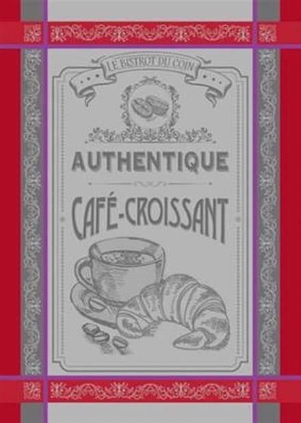 Theedoek Le bistrot du coin Set van 2 keukendoeken