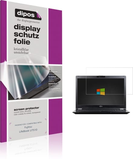 dipos – 2x Beschermfolie geschikt voor Fujitsu LifeBook U7510 | Krasbestendige & heldere Screenprotector Ultra-Thin