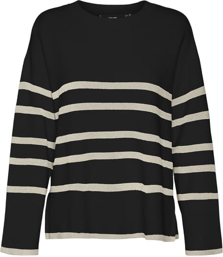 VERO MODA - VMSABA LS O-NECK STRIPE PULLOVER GA NOOS - Dames - Gebreide truien