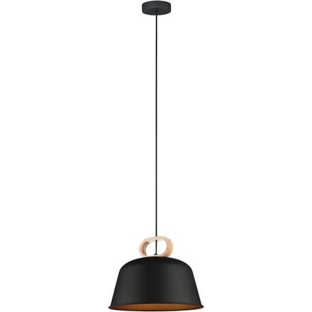 Viokef Hanglamp Clip van staal, zwart