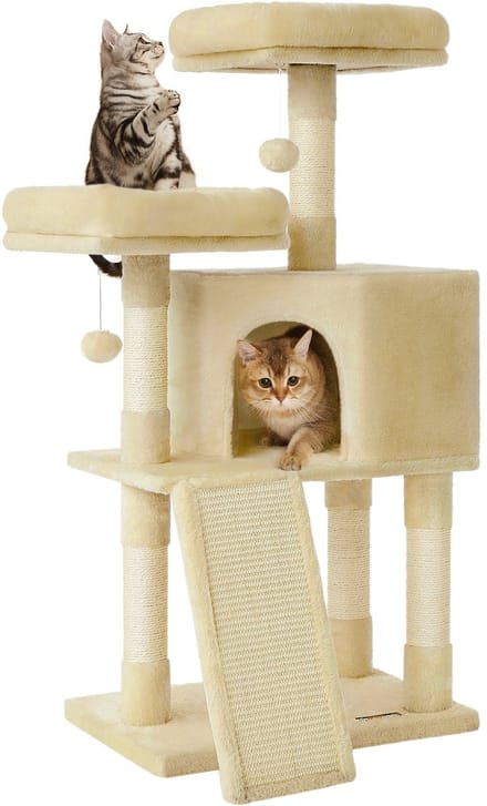 Feandrea - Krabpaal - Kattenboom - Voor Katten - 115 cm Hoog - Met Krabplank