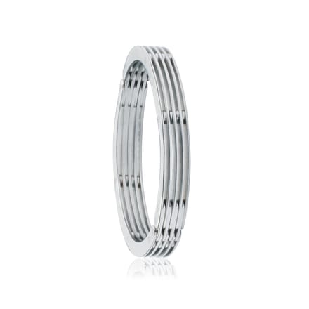 Slate - Stalen bangle 60 mm - Met spijltjes