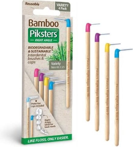 Piksters Bamboe Ragers Hoek - Gemengd - Maat 00-5 | 4 stuks