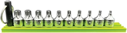 Set Inbussleutels Torx Stubby 1/4 Inch Aanzetstukken T10 t/m T50 op Magrail