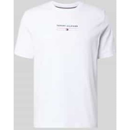 Tommy Hilfiger T-shirt Logo Jersey Crew Neck White  M