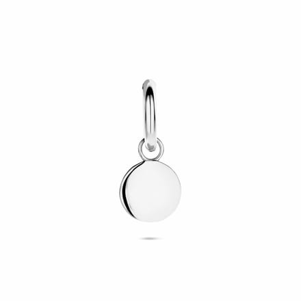 Zilveren gerhodineerde oorring per stuk 13 mm - 1341008
