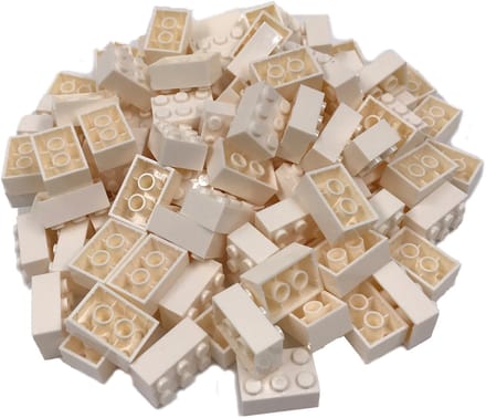 100 Bouwstenen 2x3 | Wit | Compatibel met Lego Classic | Keuze uit vele kleuren | SmallBricks