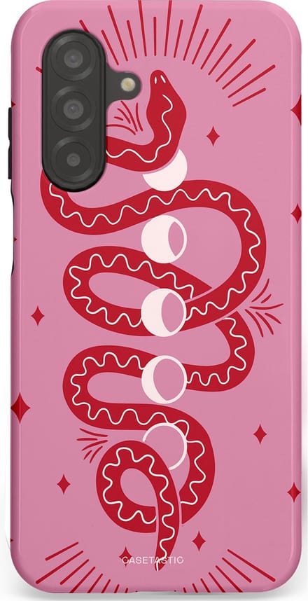 Casetastic hoesje geschikt voor Samsung Galaxy A26 - Dubbellaagse bescherming - Eclipseslang - Fashion Case - Lila Koraal