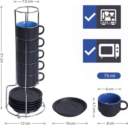 Luxe mokken set – koffie mokken set – beker – coffee mug set – duurzaam / Kleur: Blauw