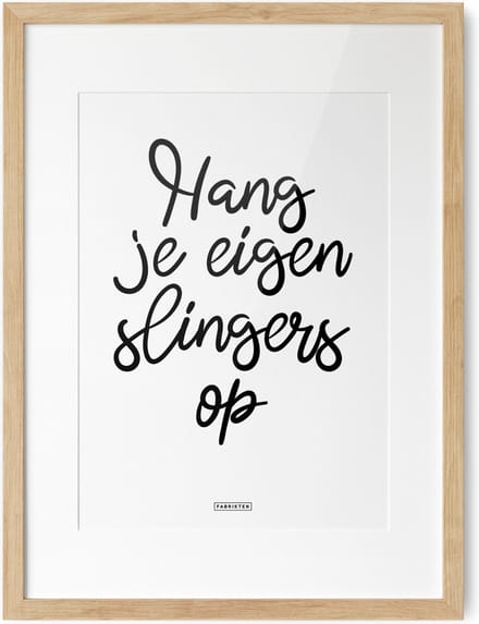 Fabrikten Tekstposter Hang je eigen slingers op - A3