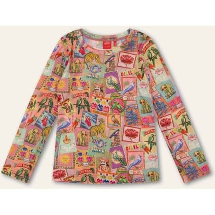 Oilily Together Mesh top- maat116/6yr Peach Beige