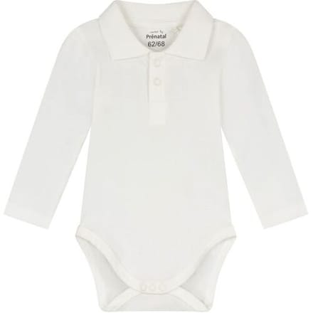 Prénatal romper polo Ivory White 62/68 unisex