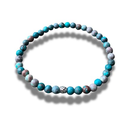 Armband - natuursteen - Americana Turquoise - Turkoois - 4 mm 18 cm