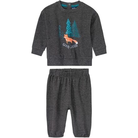 LUPILU Baby jongens pyjama (Donkergrijs, 62/68)
