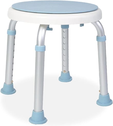 Douchekruk - Badkruk - Veilig Douchen - 360 Graden Draaibaar - 36-51 cm - Wit Blauw