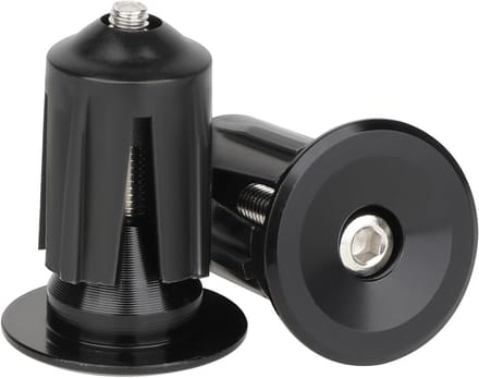 Fiets Stuur Pluggen - Handvat Doppen - Fiets Beschermen - Aluminium Legering - 2 Stuks - Zwart