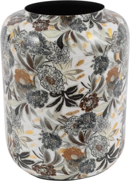 Vaas Peony L wit-bruin 27x27x34cm. - Countryfield