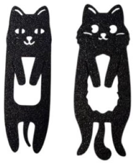 Boekenlegger - bladwijzer - bookmark - Blije kat set 2 stuks