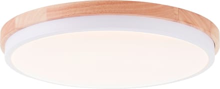 Brilliant Baarlo - Plafondlamp - Ø 35 cm - LED 24W - 3000K - Dimbaar - Wit/Hout