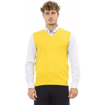V-hals Sweater Vest Geel