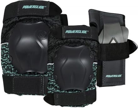 Powerslide Standaard Drievoudige Kniebeschermers Zwart M