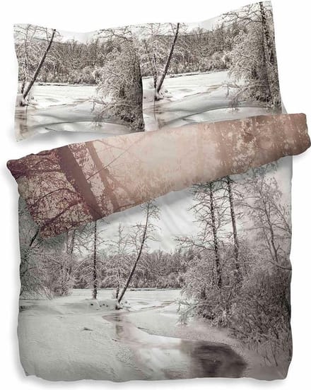 HNL Berk Dekbedovertrek - Tweepersoons - 200x200/220 cm - Bruin
