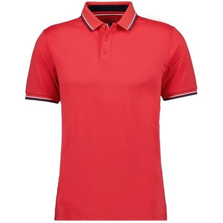 Ragman Polo Piqué Uni Tipping Keep Dry Finish Bright Red Melange / male