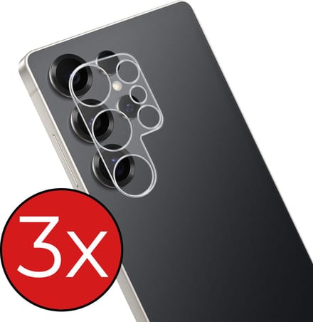 Camera Lens Protector - 3 Stuks - Geschikt voor Samsung Galaxy S25 Ultra - Camera Screenprotector - Beschermglas - Gehard Glas - Tempered Glass - Screen Protector