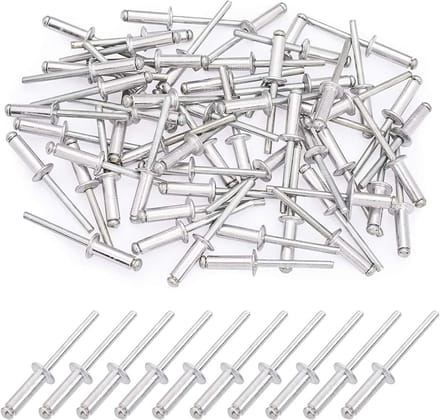 Solidchoice - Nietset 4mm x 10mm, 100 stuks blindnieten in aluminiumlegering