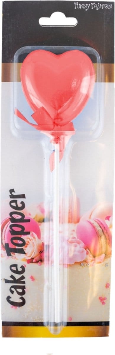 Cake Topper Hart Rood