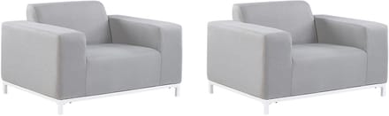 ROVIGO - Fauteuil - Lichtgrijs - Polyester