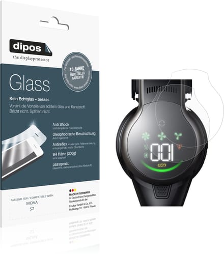 dipos – 2x Matte Pantserfolie geschikt voor MOVA S2 | 9H Screenprotector