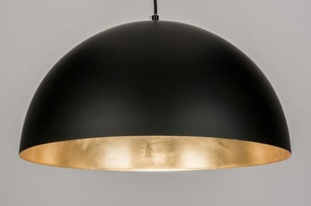 Lumidora Hanglamp 72345 - EASTON - E27 - Zwart - Metaal - ⌀ 50 cm