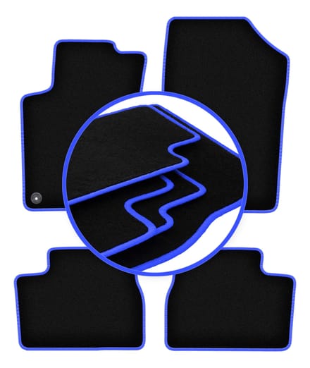 CARLUX-BLUE automatten voor: Peugeot 207 SW, stationwagen, hatchback (2006-2012)
