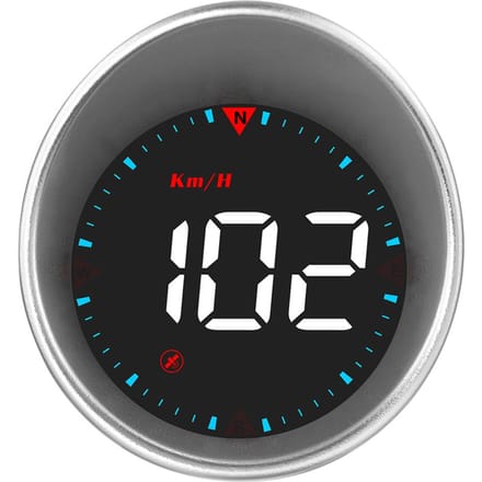 Auto HUD Auto Head-up Display Digitale snelheidsmeter Weergave Rijafstand, Kompashoek, Te hoge snelheid zwart