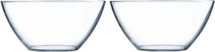 Salade schaal/slakom rond van glas 28 cm