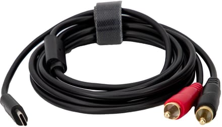 Hilec USB-C naar 2x RCA male kabel 2m