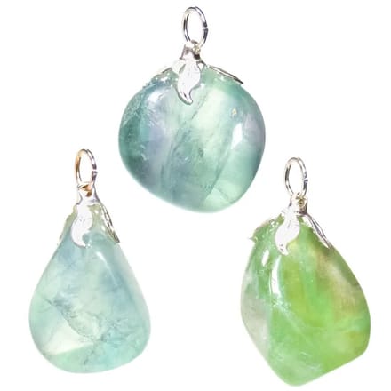 Groene fluoriet edelsteenhanger