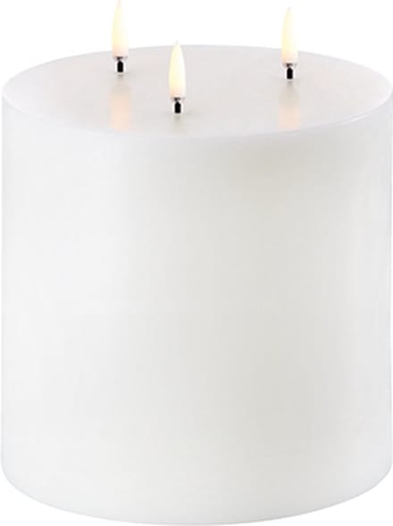 LED kaars - 15 x 15 cm - Uyuni LED rustieke Kaars Nordic white