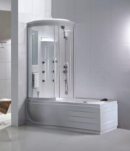 Ritual links bad/douche170x85 h 218 cm veiligheidsglas 6 mm