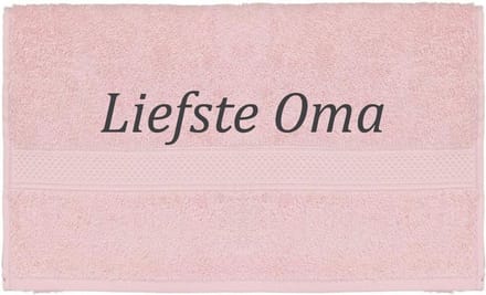 Handdoek - Liefste Oma - 100x50cm - Roze