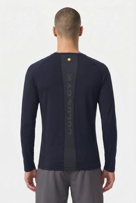 Gold's Gym Greg - Men's Fitted Compression Longsleeve Black Größe: S | Sportbekleidung Outlet | Herren | Schwarz