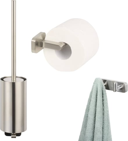 Ben Mykanto toiletset 3-delig geborsteld nikkel