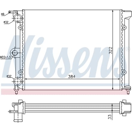 Radiator, motorkoeling NISSENS 651711