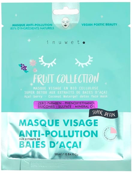 Inuwet Fruit Collection Anti-Pollution Gezichtsmasker Acaïbessen 30 ml