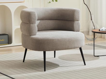 Vente-unique Fauteuil van grijze stof CAMEDO