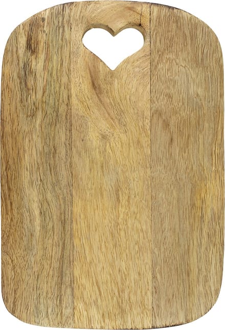 snijplank hart mango hout 30cm