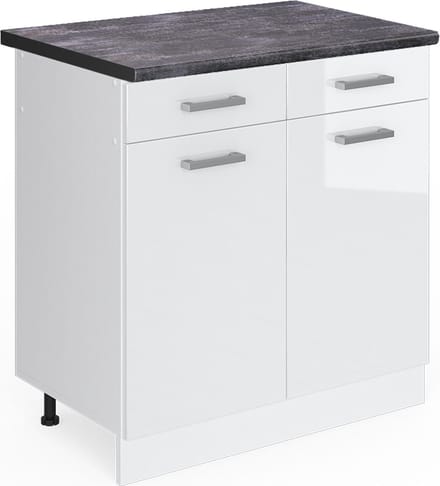 Vicco R-Line Keukenonderkast – 80 cm, WB Antraciet Wit Hoogglans