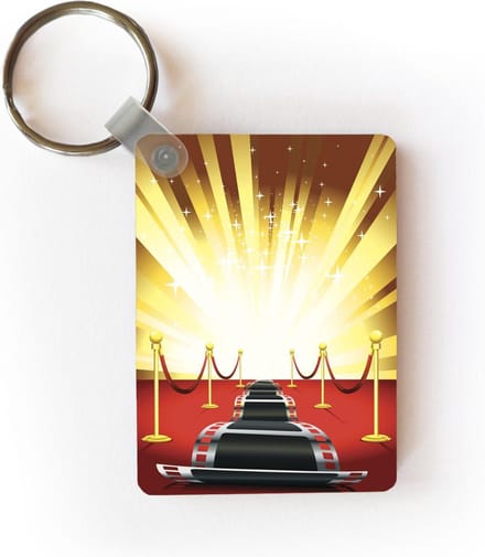 Sleutelhanger - Een illustratie van een loper in Hollywood - Uitdeelcadeautjes - Plastic