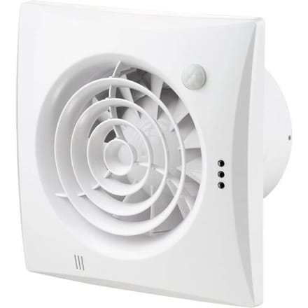 Badkamer - Toilet - Ventilator Quiet Ø100mm | zeer stil | (25dB) met kogellager, timer en bewegingsmelder